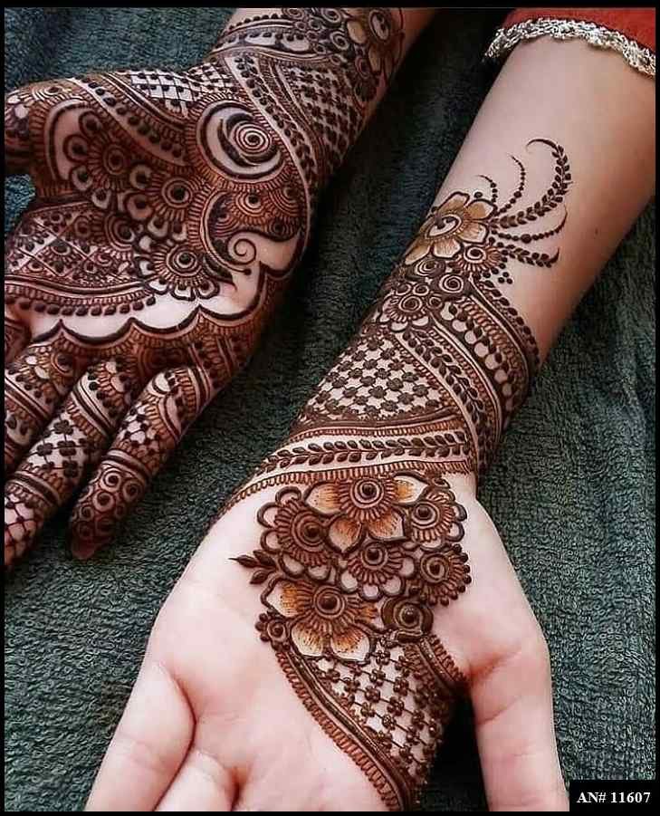 Front Hand Mehndi Design AN 11607