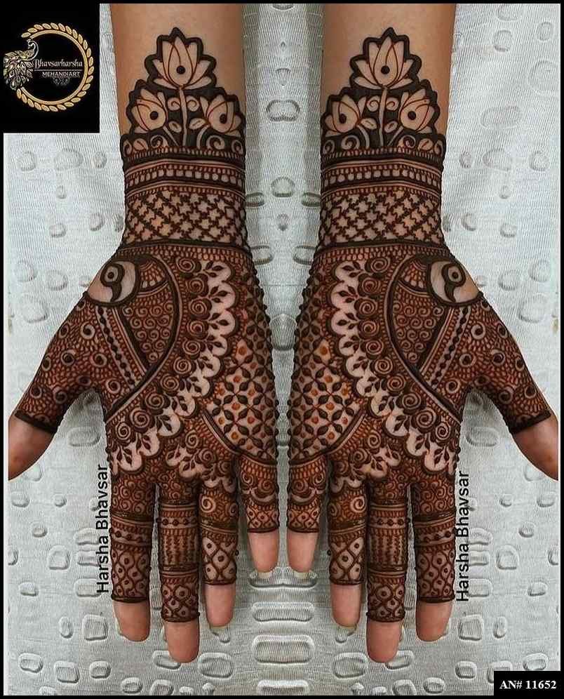 Front Hand Mehndi Design AN 11652
