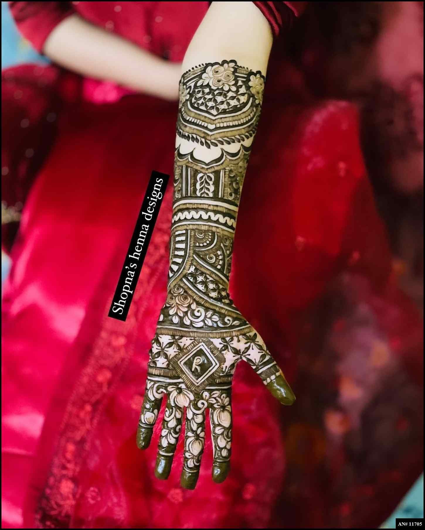 Front Hand Mehndi Design AN 11705