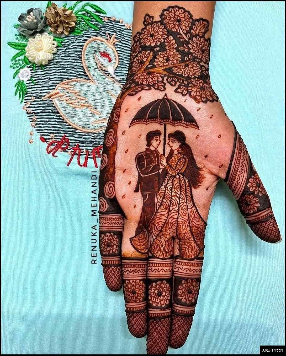 Front Hand Mehndi Design AN 11721