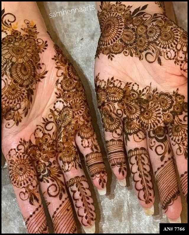 Front Hand Mehndi Design AN 7766