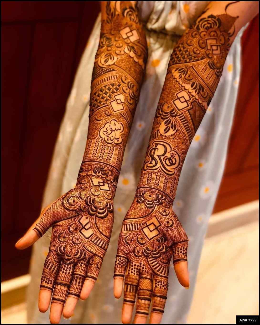 Front Hand Mehndi Design AN 7777