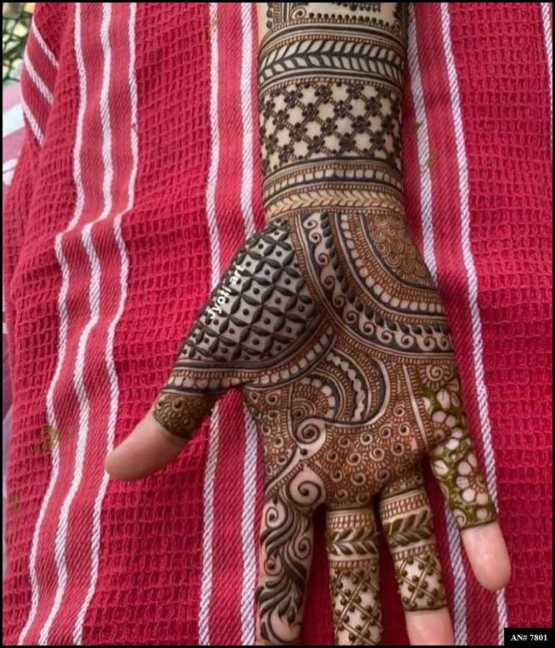 Front Hand Mehndi Design AN 7801