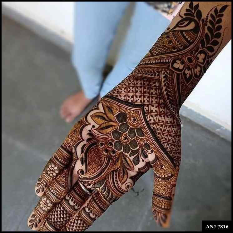 Front Hand Mehndi Design AN 7816