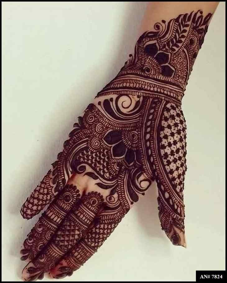 Front Hand Mehndi Design AN 7824