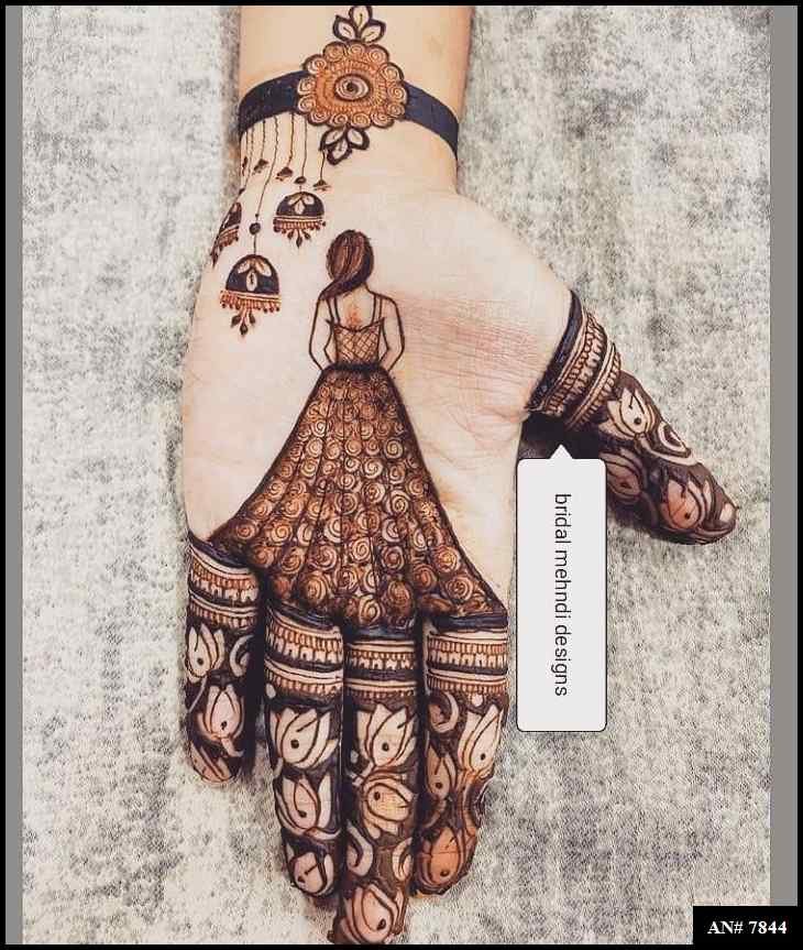 Front Hand Mehndi Design AN 7844