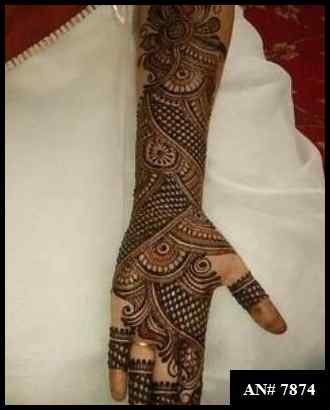 Front Hand Mehndi Design AN 7874