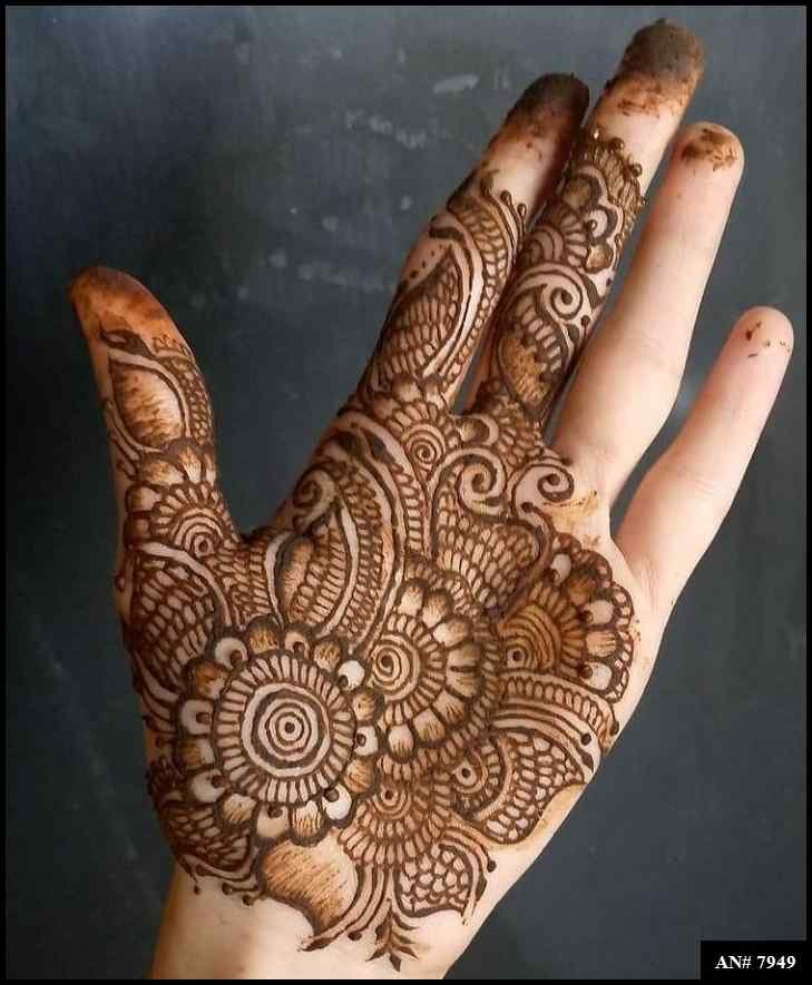 Front Hand Mehndi Design AN 7949