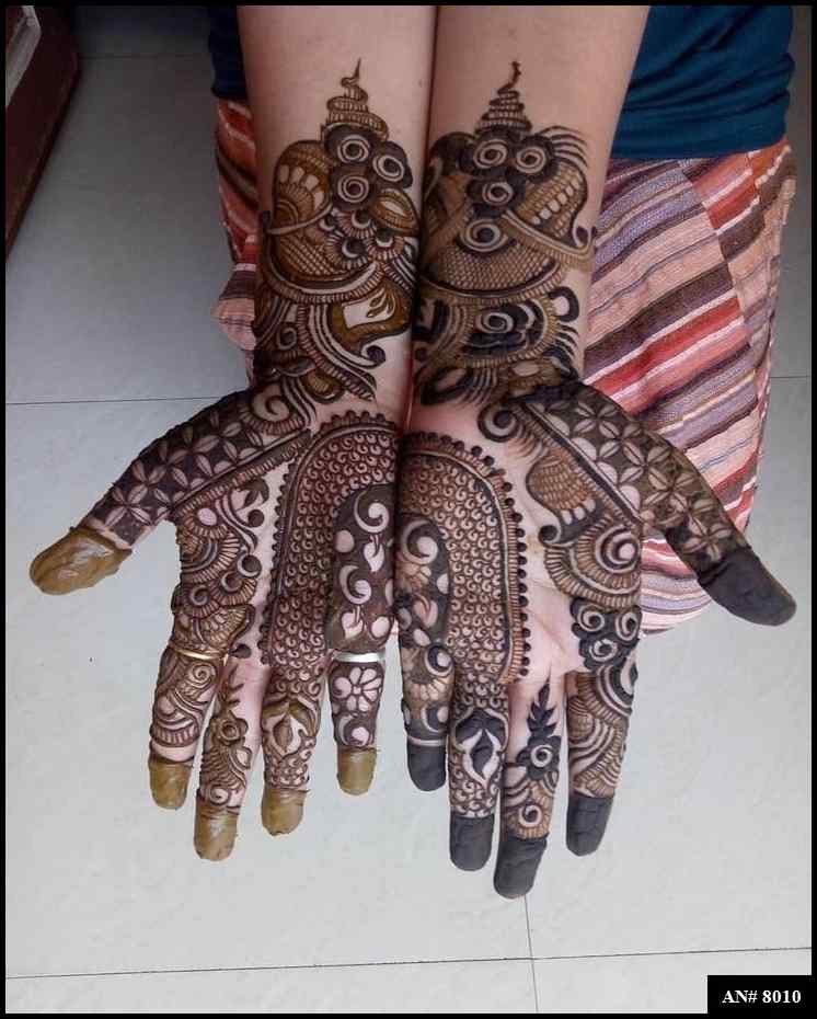 Front Hand Mehndi Design AN 8010