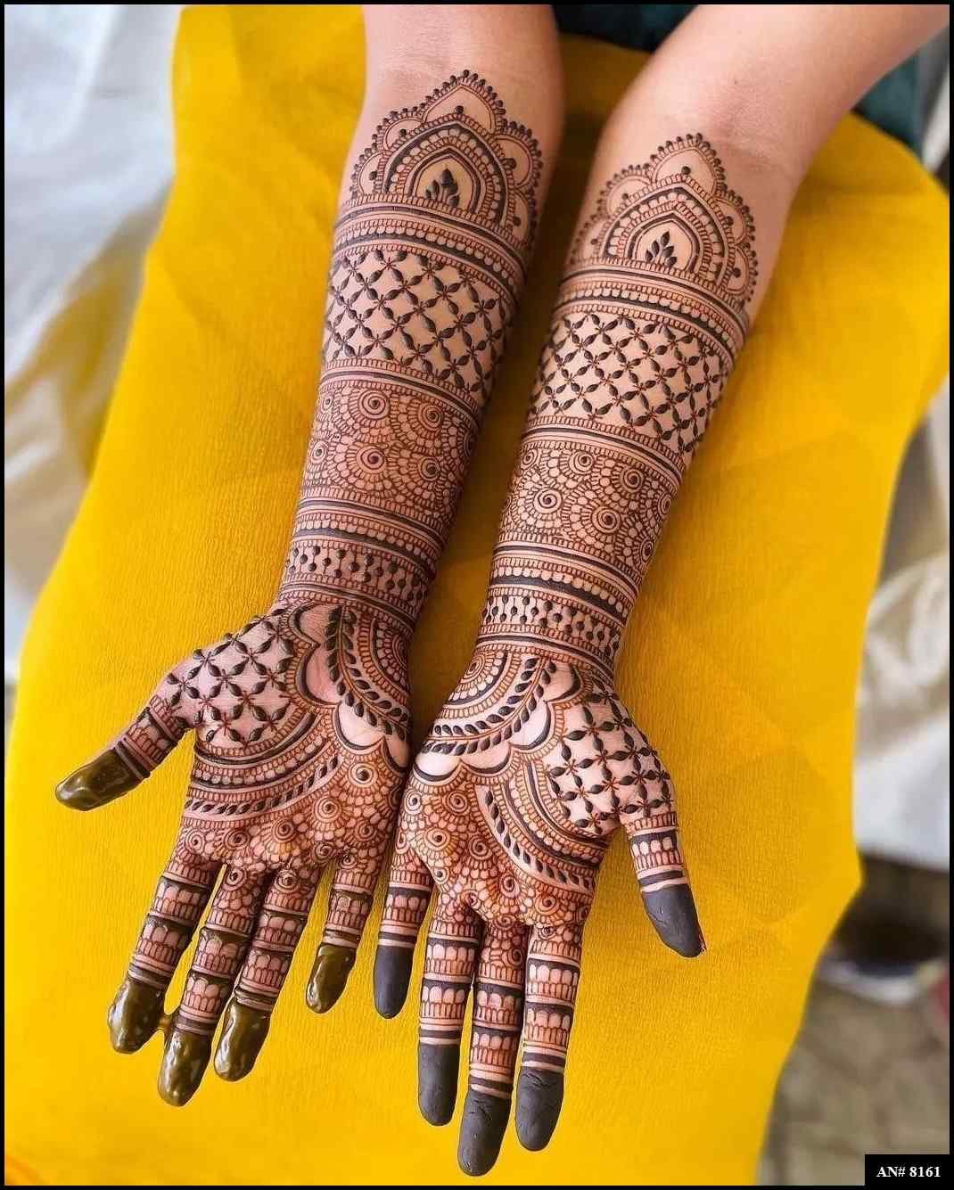 Front Hand Mehndi Design AN 8161