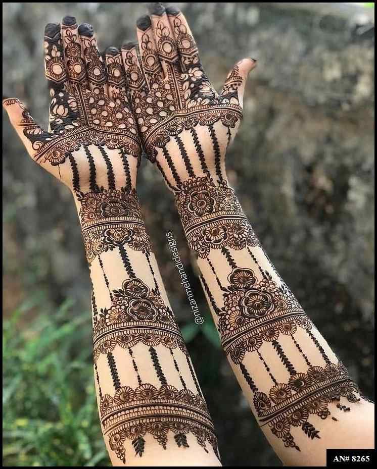 Front Hand Mehndi Design AN 8265