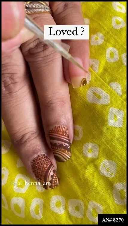 Front Hand Mehndi Design AN 8270