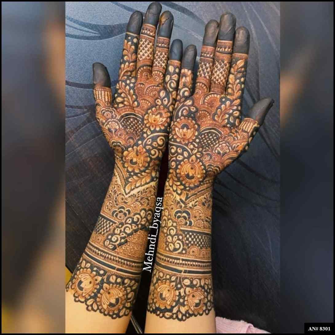 Front Hand Mehndi Design AN 8301