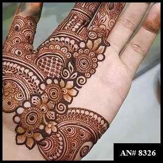 Front Hand Mehndi Design AN 8326