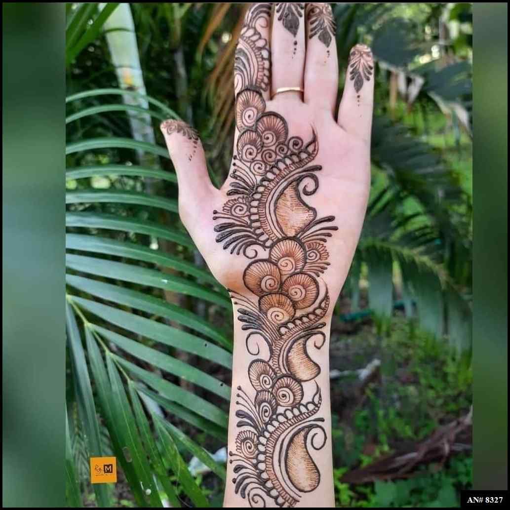 Front Hand Mehndi Design AN 8327