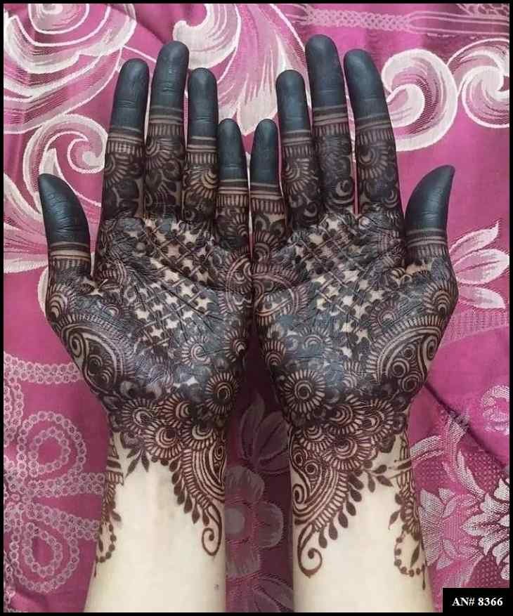 Front Hand Mehndi Design AN 8366