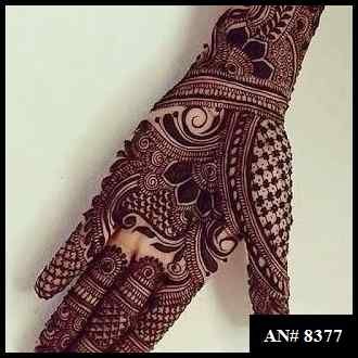 Front Hand Mehndi Design [AN 8377]