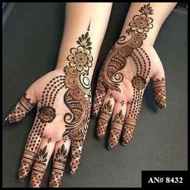 Front Hand Mehndi Design AN 8432