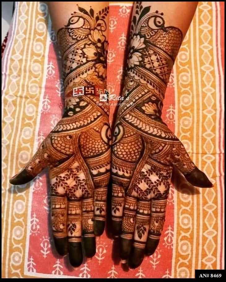 Front Hand Mehndi Design AN 8469