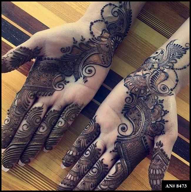 Front Hand Mehndi Design AN 8473