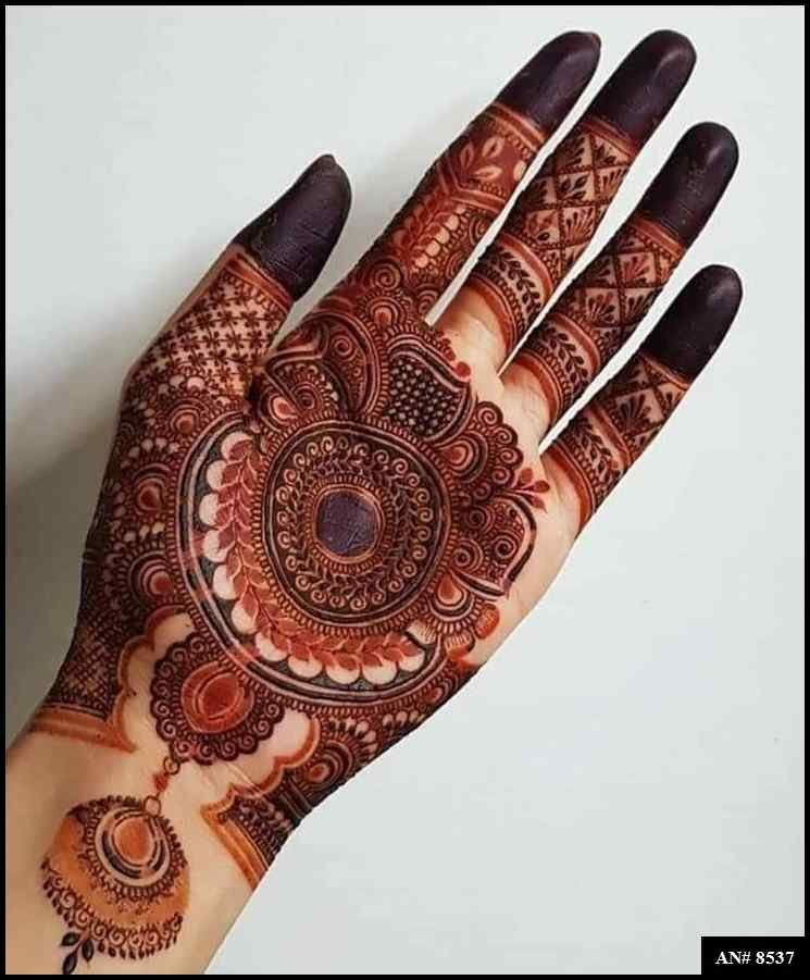 Front Hand Mehndi Design AN 8537