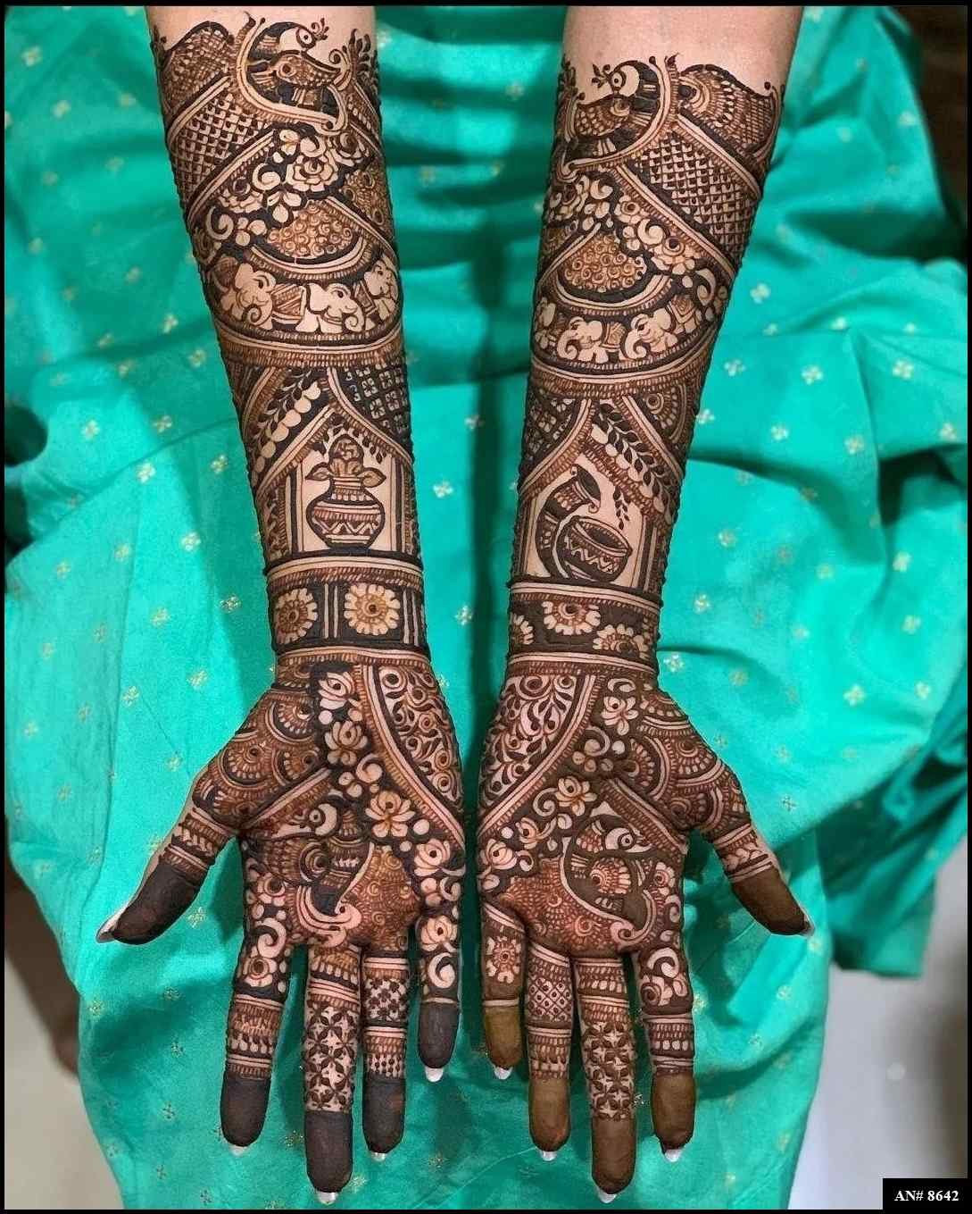 Front Hand Mehndi Design AN 8642