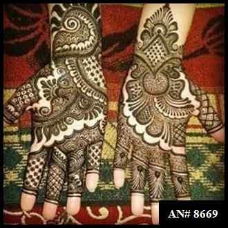Front Hand Mehndi Design AN 8669