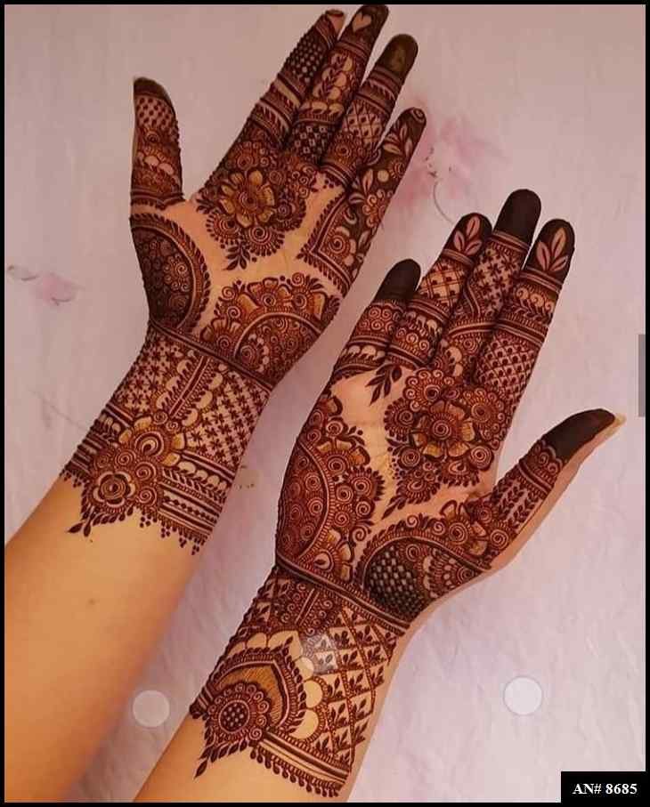 Front Hand Mehndi Design AN 8685