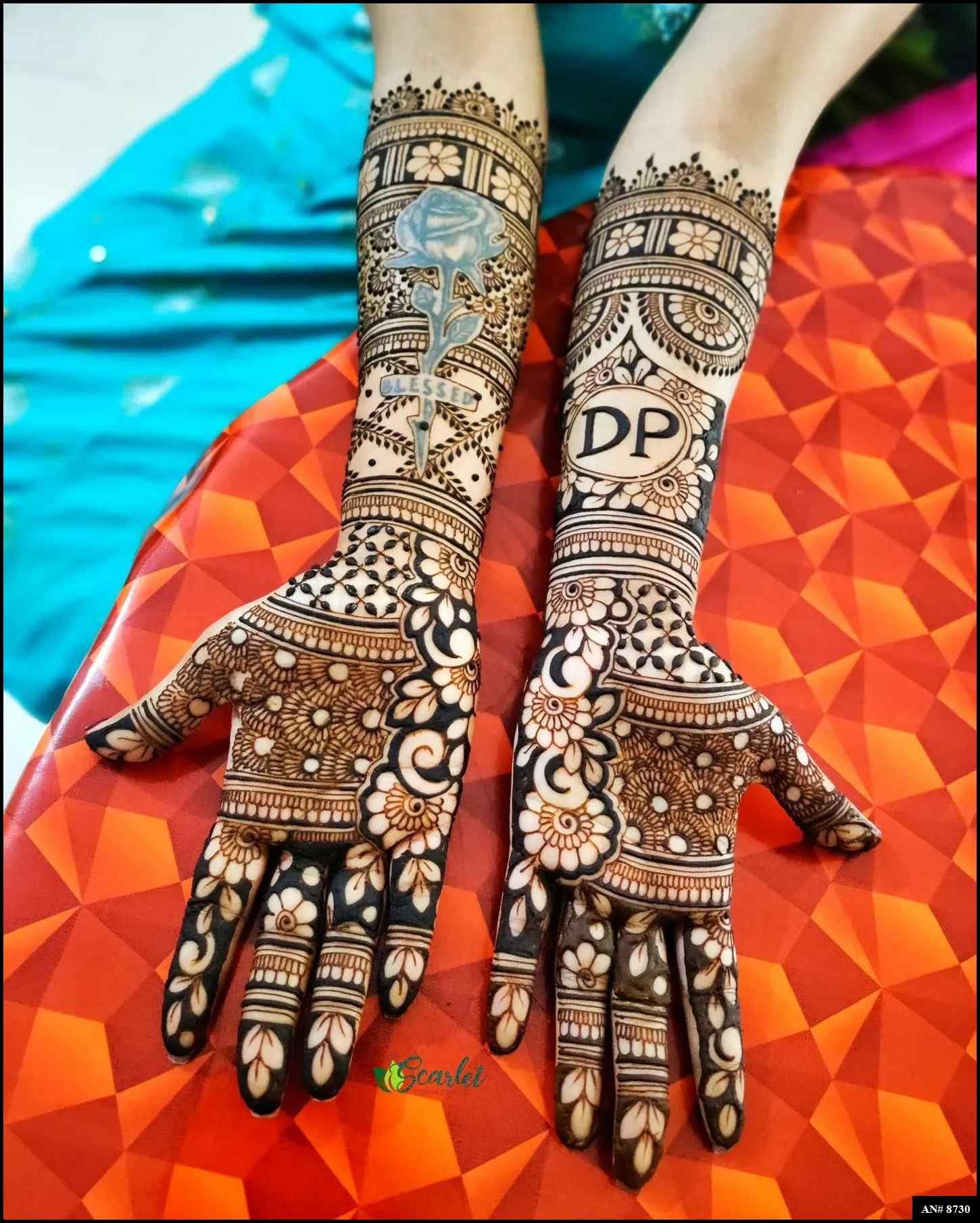 Front Hand Mehndi Design AN 8730