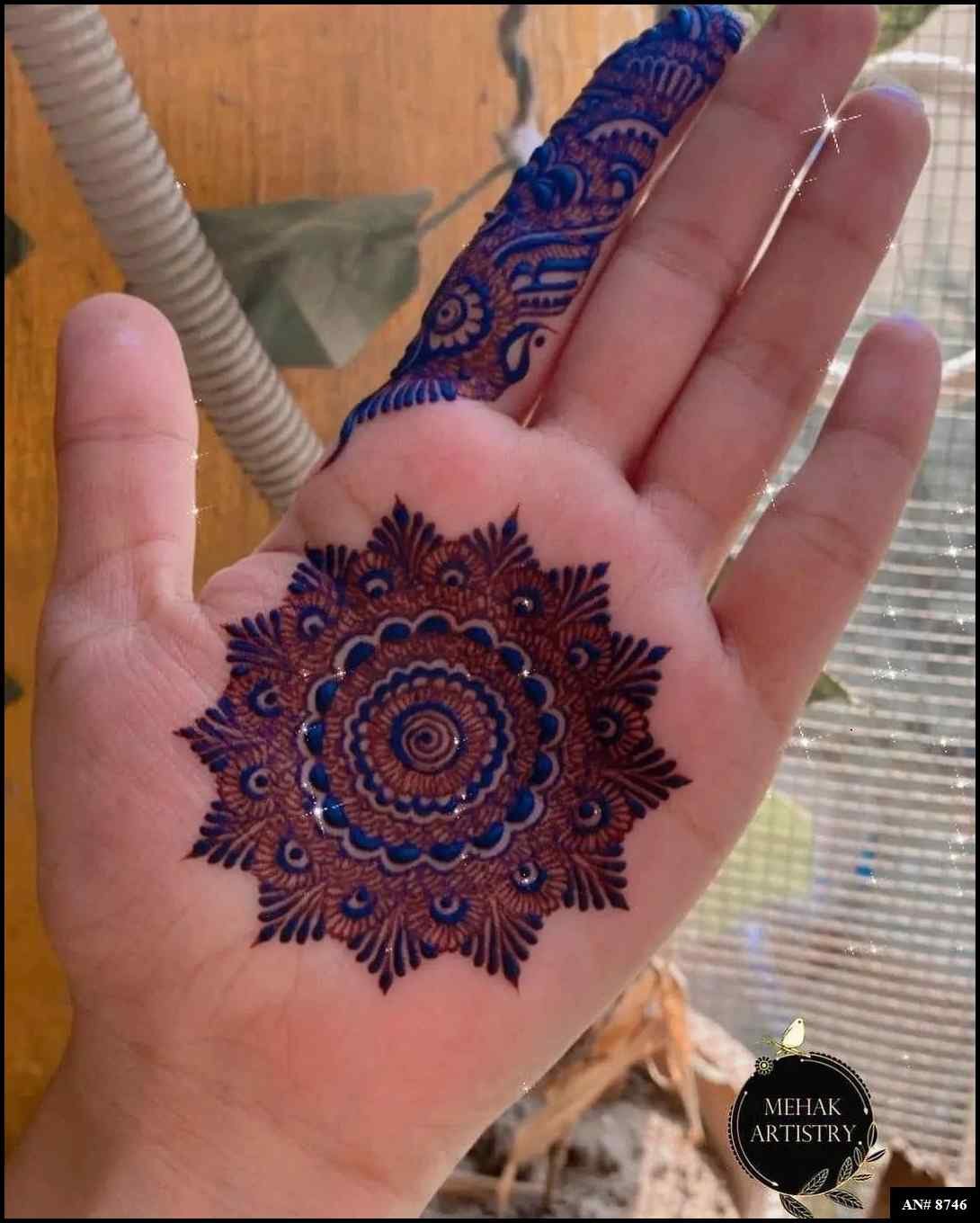 Front Hand Mehndi Design AN 8746