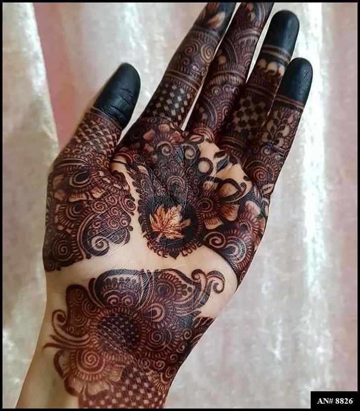 Front Hand Mehndi Design AN 8826