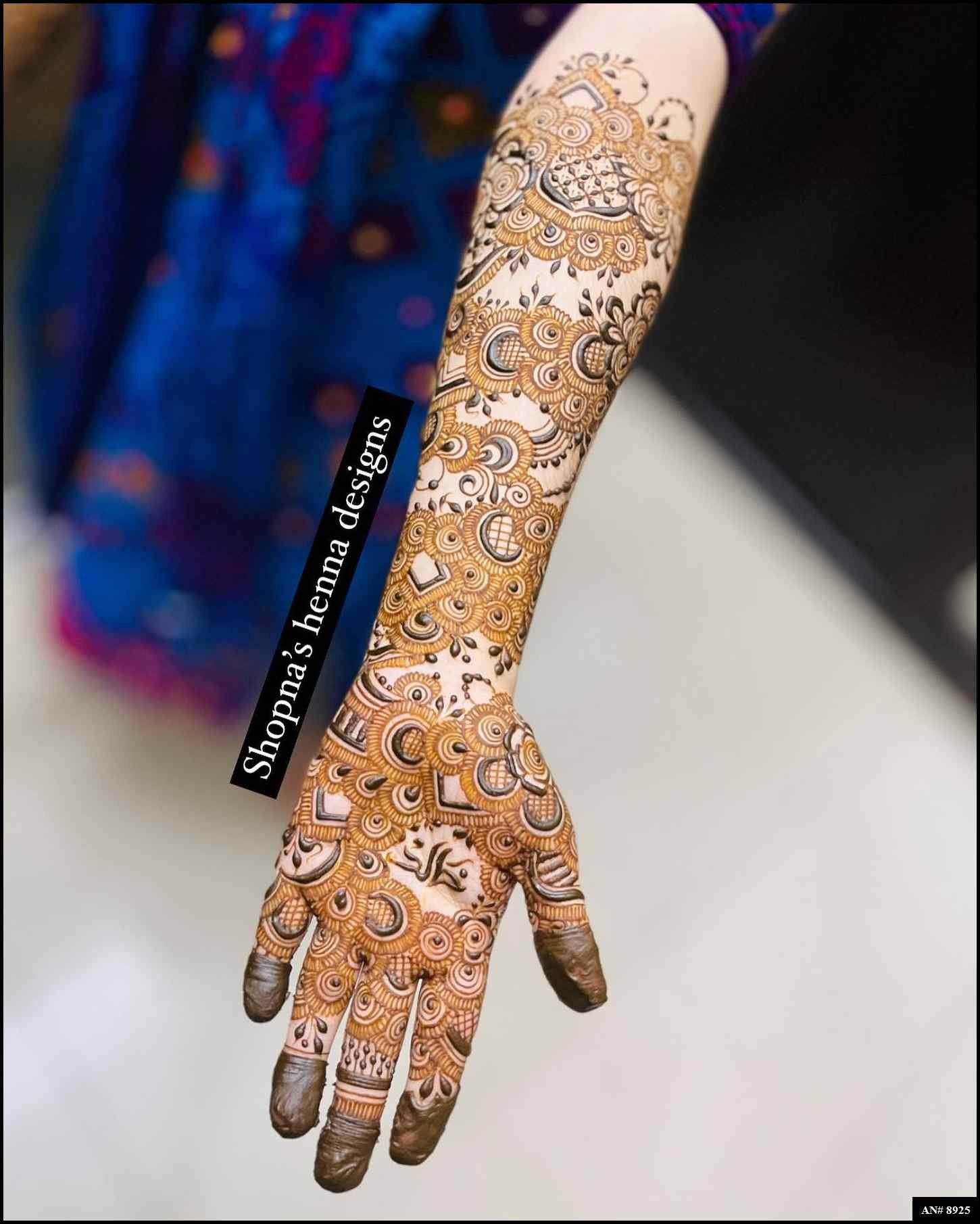 Front Hand Mehndi Design AN 8925