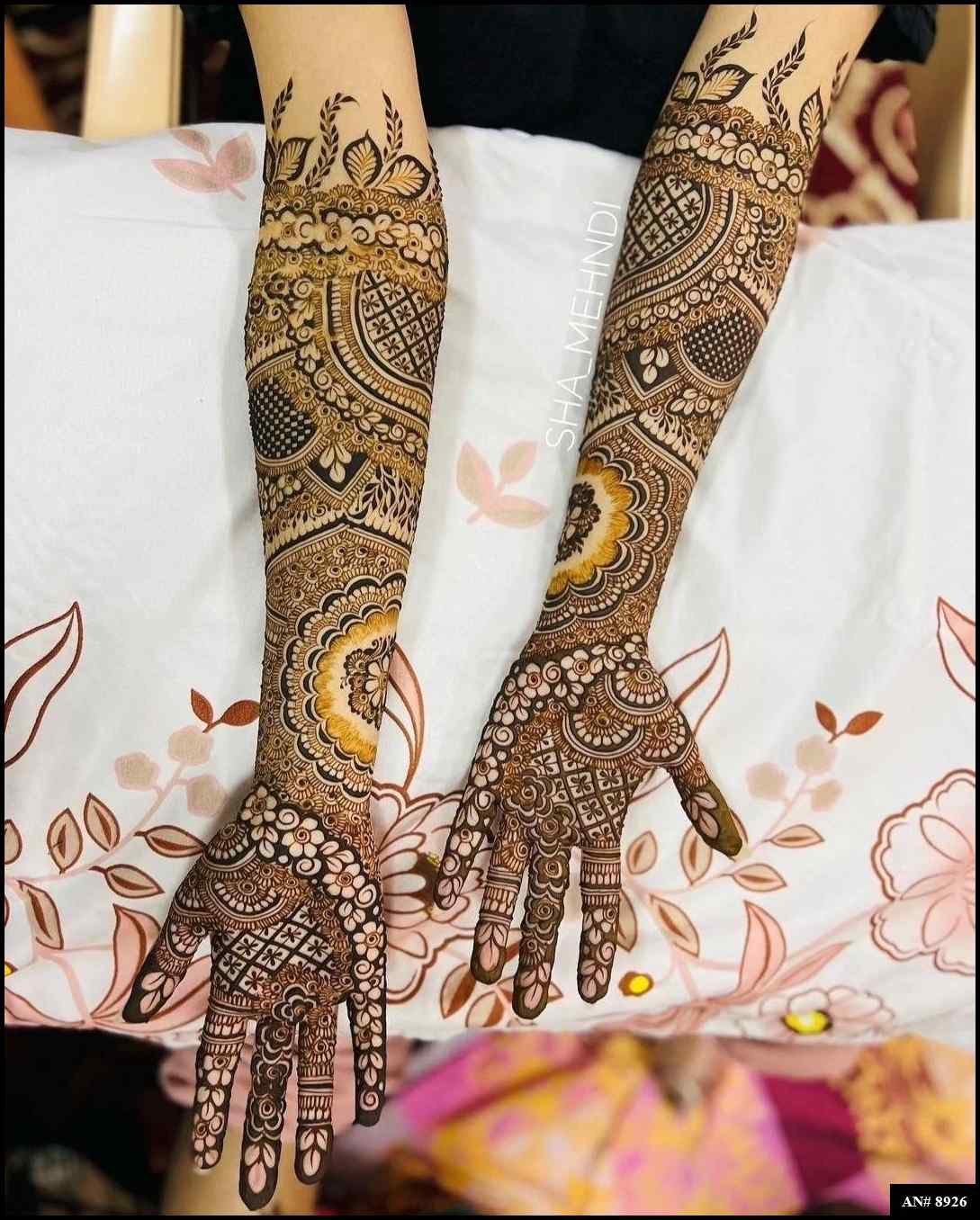 Front Hand Mehndi Design AN 8926