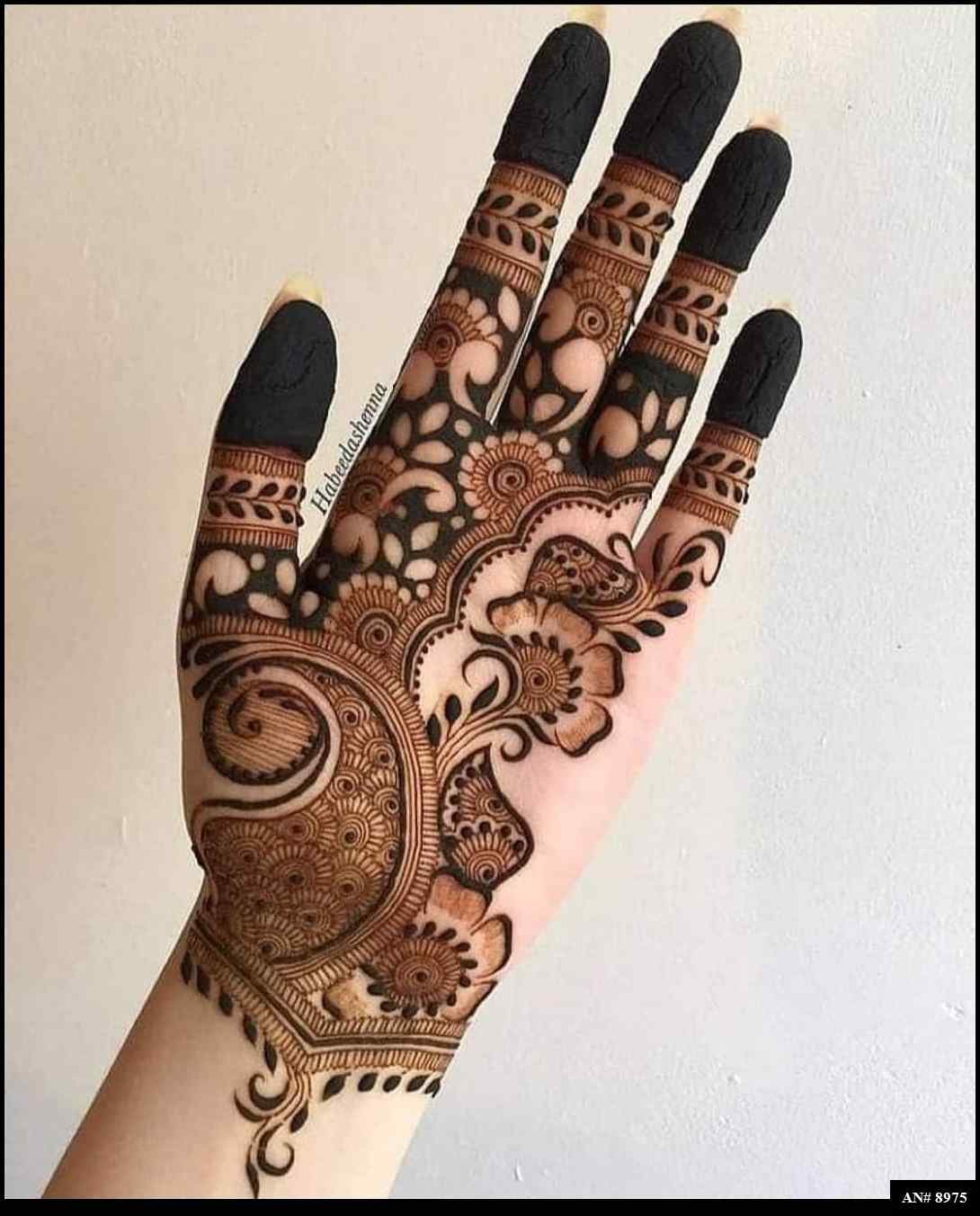 Front Hand Mehndi Design AN 8975