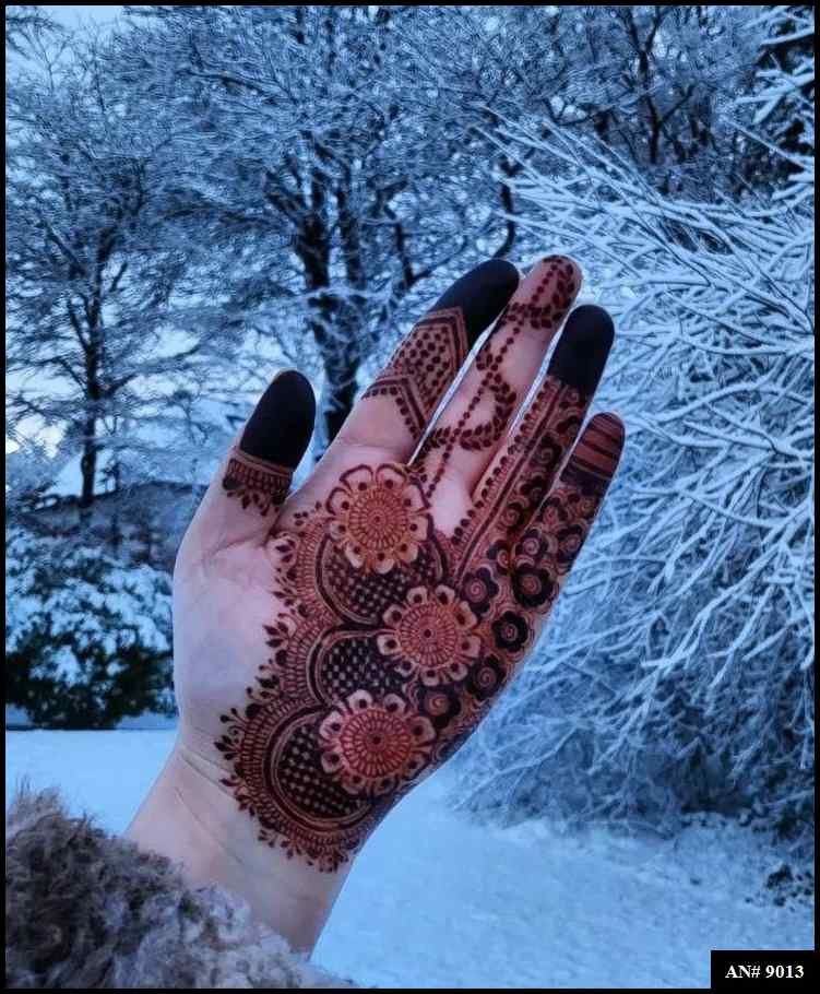 Front Hand Mehndi Design AN 9013