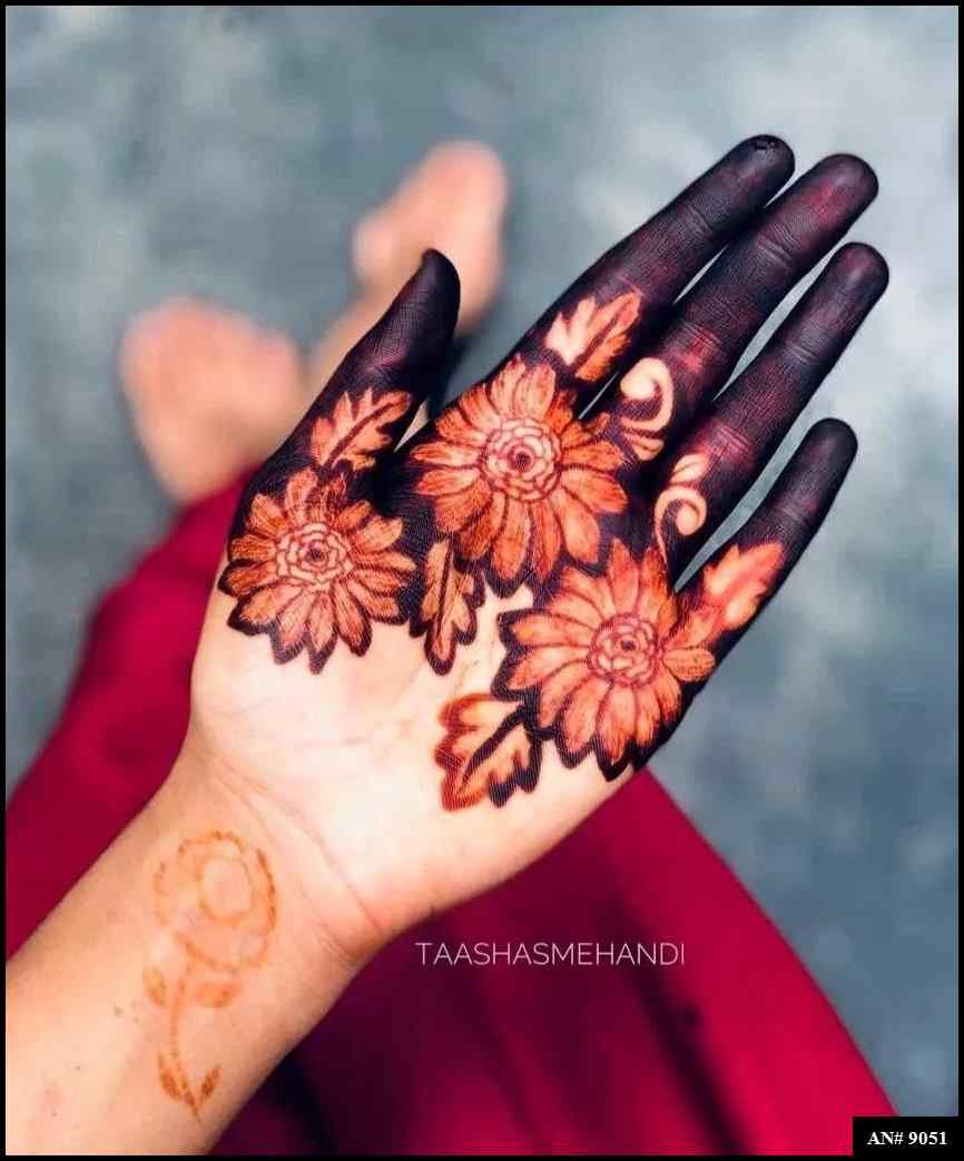 Front Hand Mehndi Design AN 9051