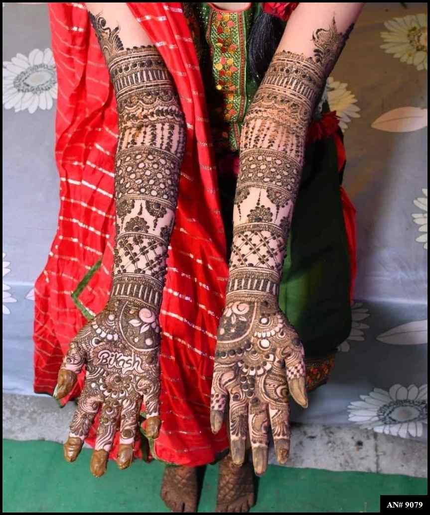 Front Hand Mehndi Design AN 9079