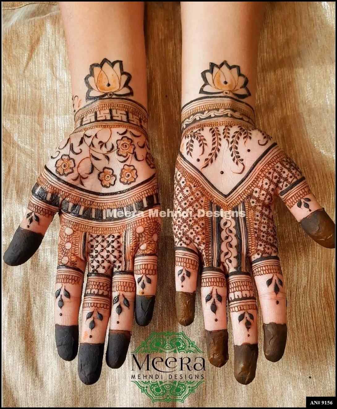 Front Hand Mehndi Design AN 9156