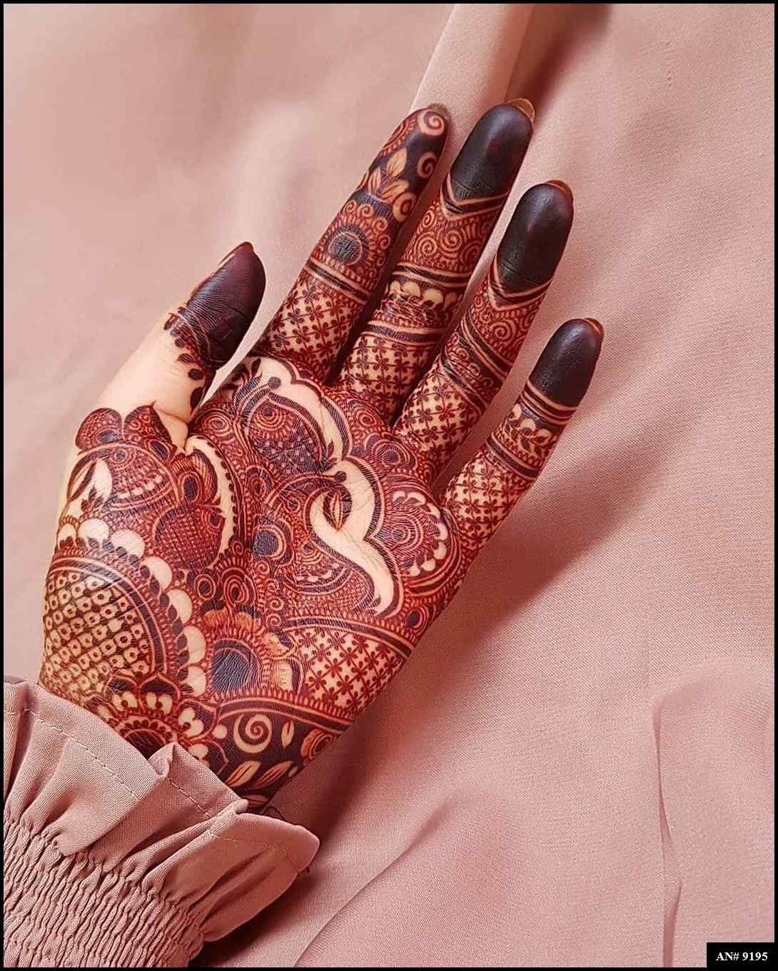 Front Hand Mehndi Design AN 9195