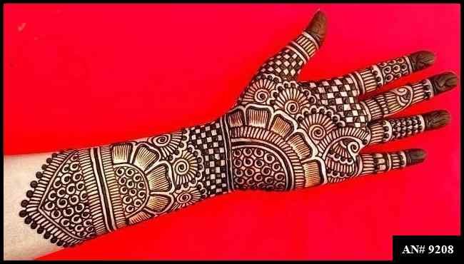 Front Hand Mehndi Design AN 9208