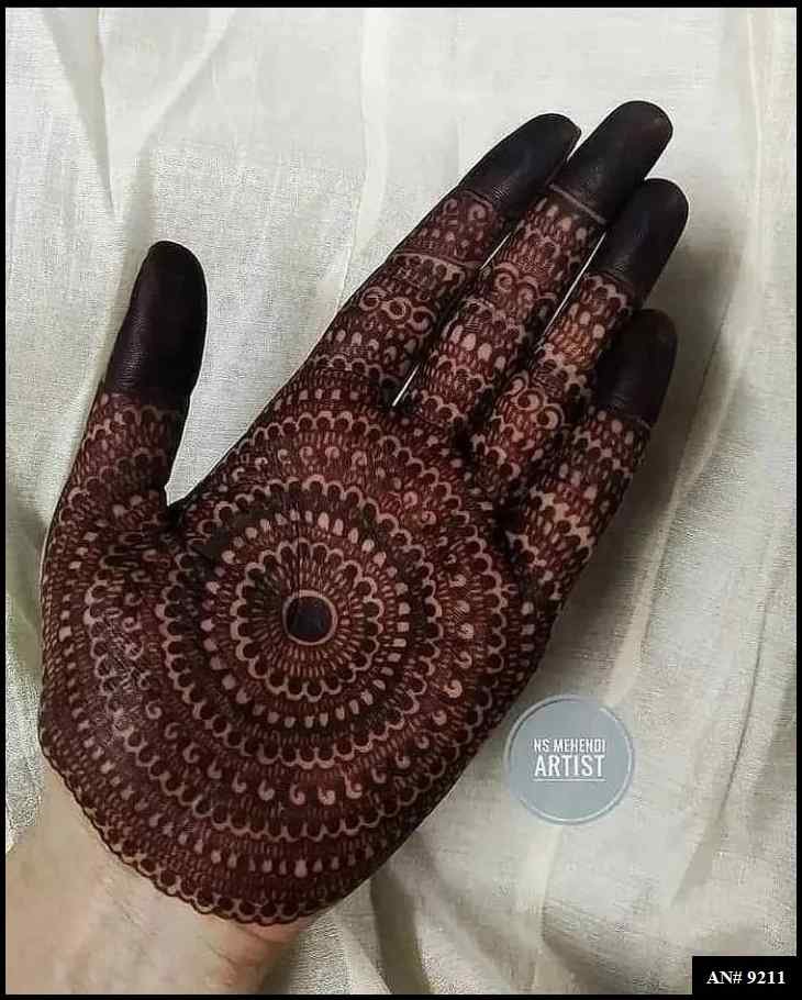 Front Hand Mehndi Design AN 9211