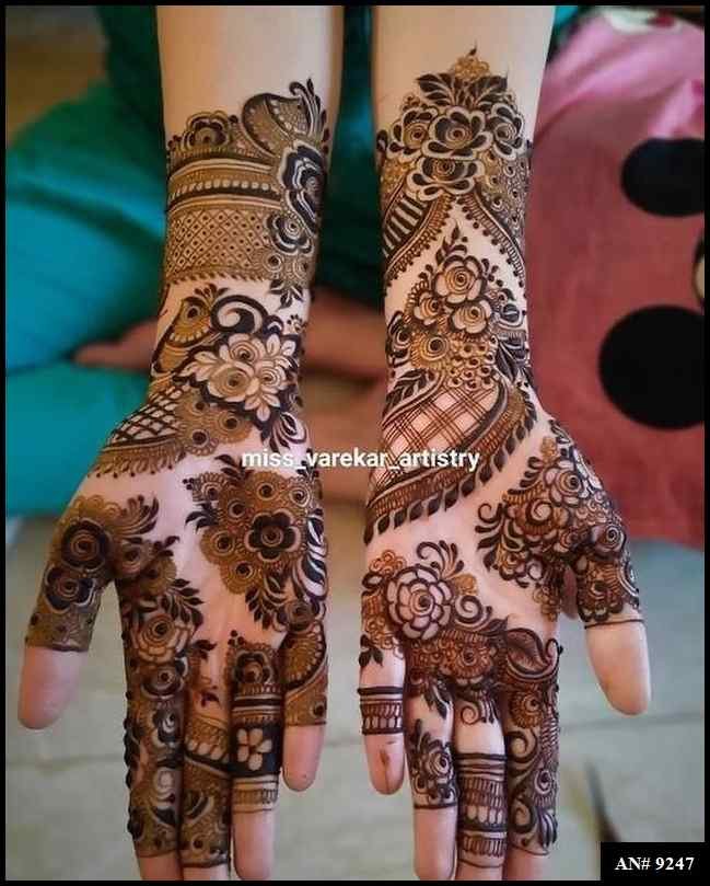 Front Hand Mehndi Design AN 9247