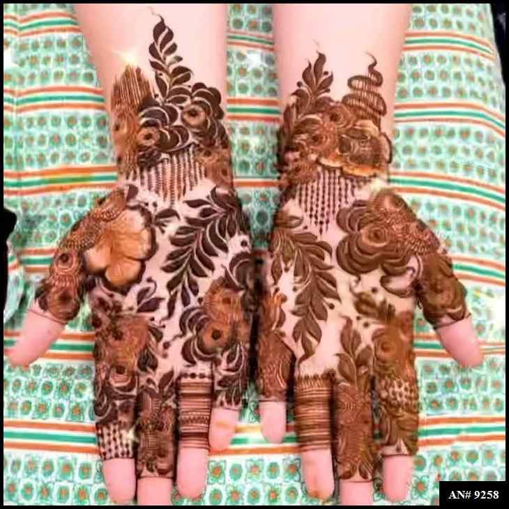 Front Hand Mehndi Design AN 9258