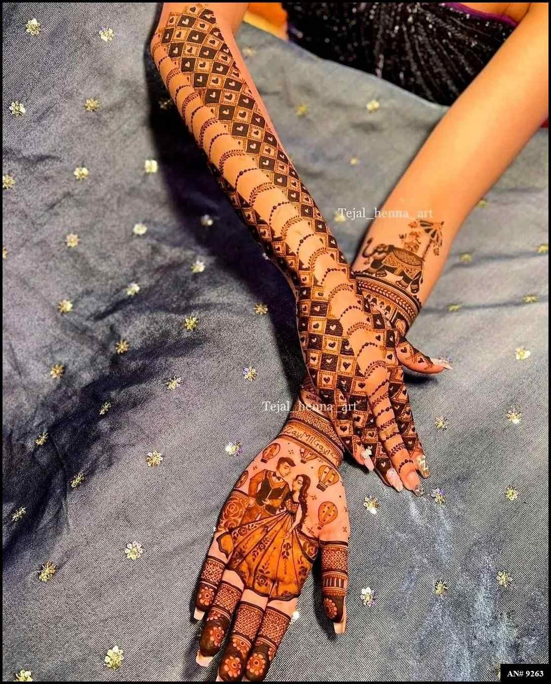 Front Hand Mehndi Design AN 9263