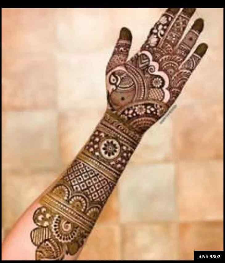 Front Hand Mehndi Design AN 9303