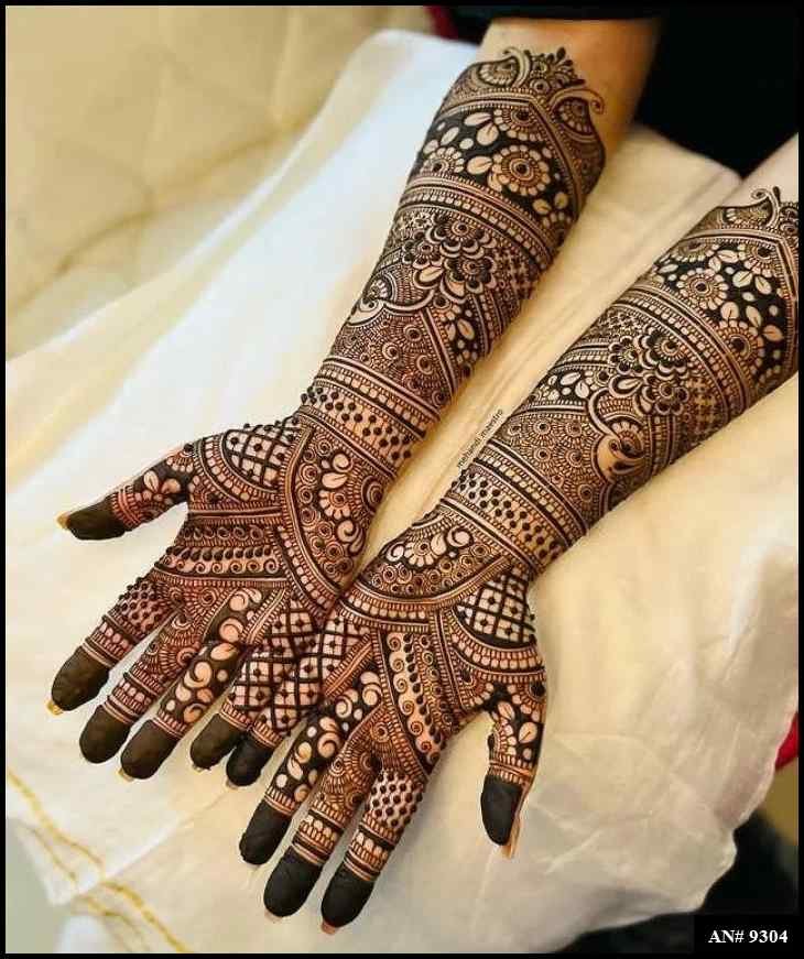 Front Hand Mehndi Design AN 9304