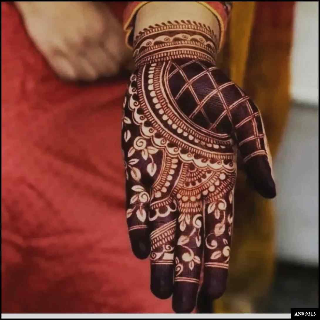 Front Hand Mehndi Design AN 9313