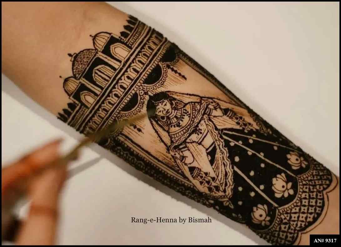 Front Hand Mehndi Design AN 9317