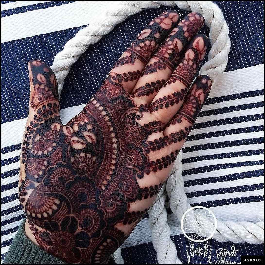 Front Hand Mehndi Design AN 9319