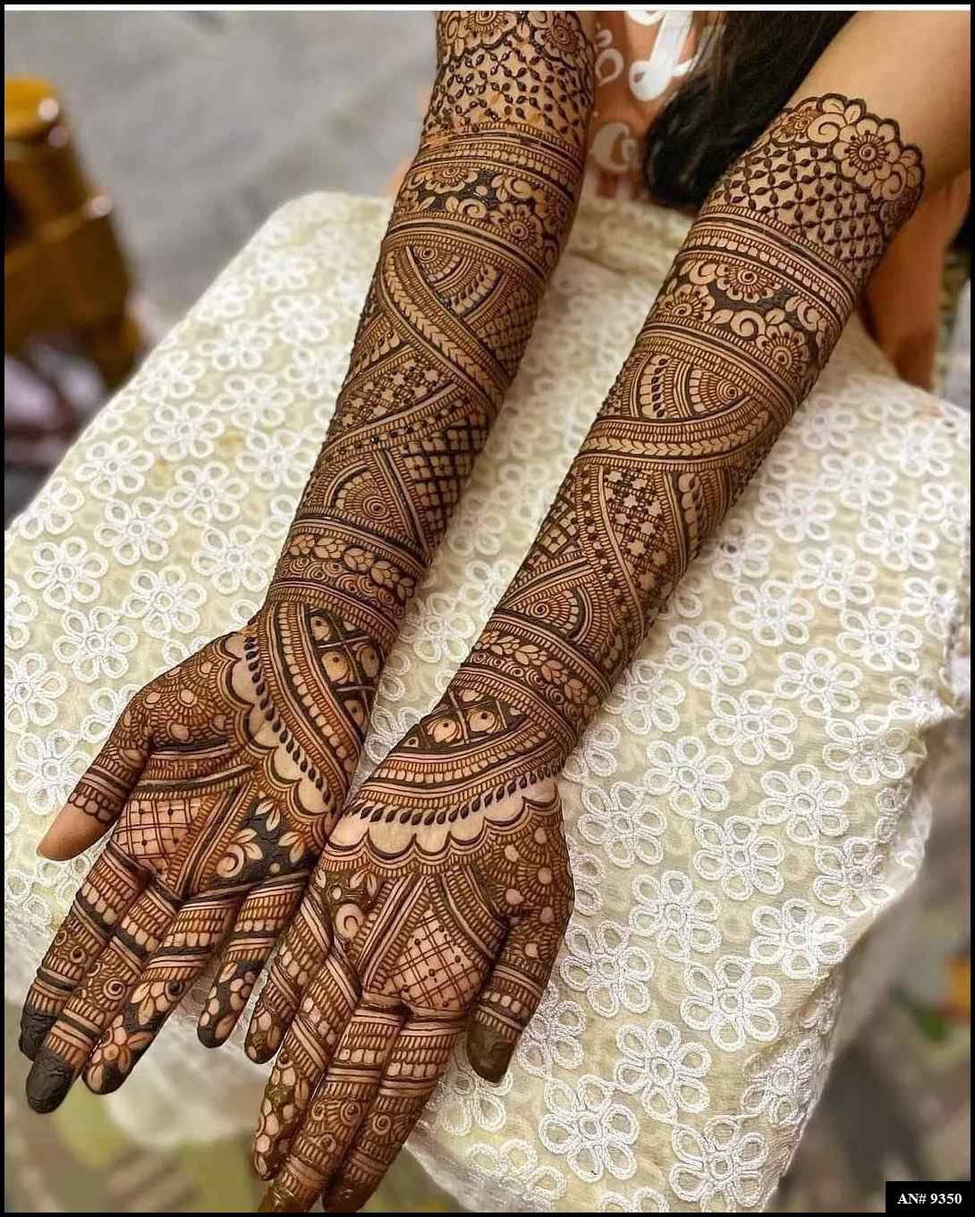 Front Hand Mehndi Design AN 9350